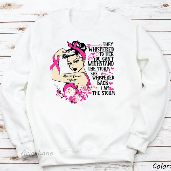 Breast Cancer Warrior Sweatshirt,Cancer Shirt - Picture 1 of 1